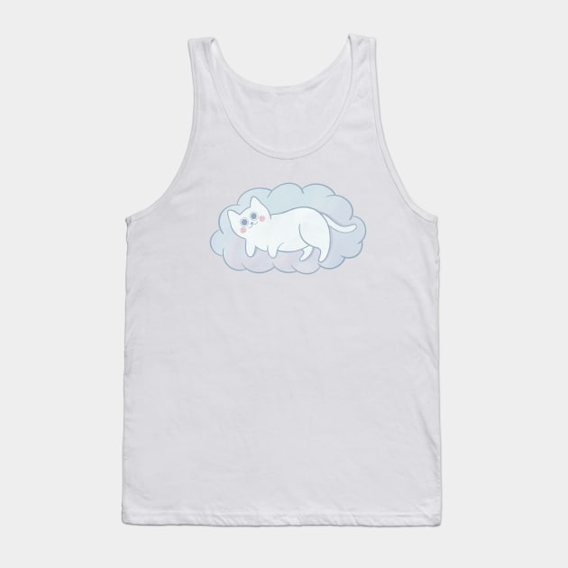 Pastel Cloud Cat Tank Top by awesomesaucebysandy